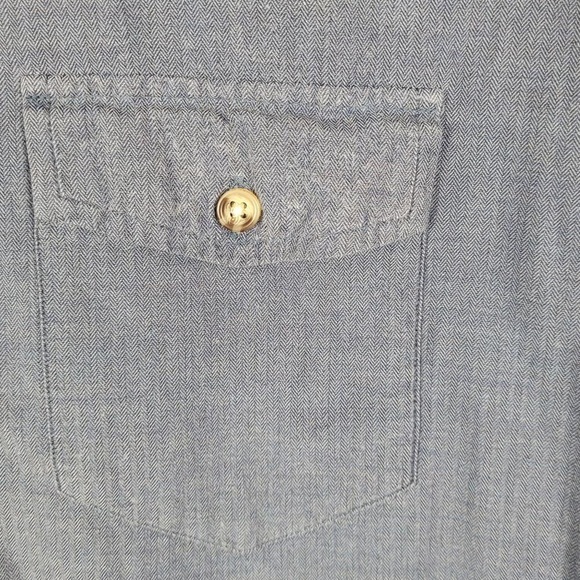 Men's Blue Button-Up Shirt - Picture 3 of 5